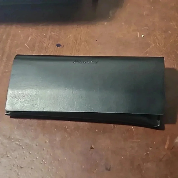 Saint Laurent Black Leather Sunglass Case with Magnetic Closure - Unused - Picture 1 of 6